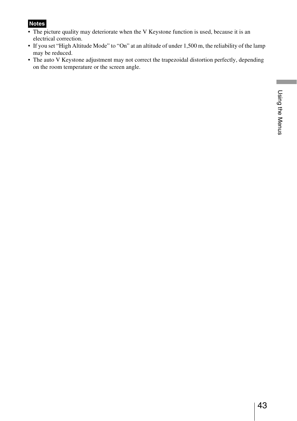 Sony VPL-BW7 User Manual | Page 43 / 64