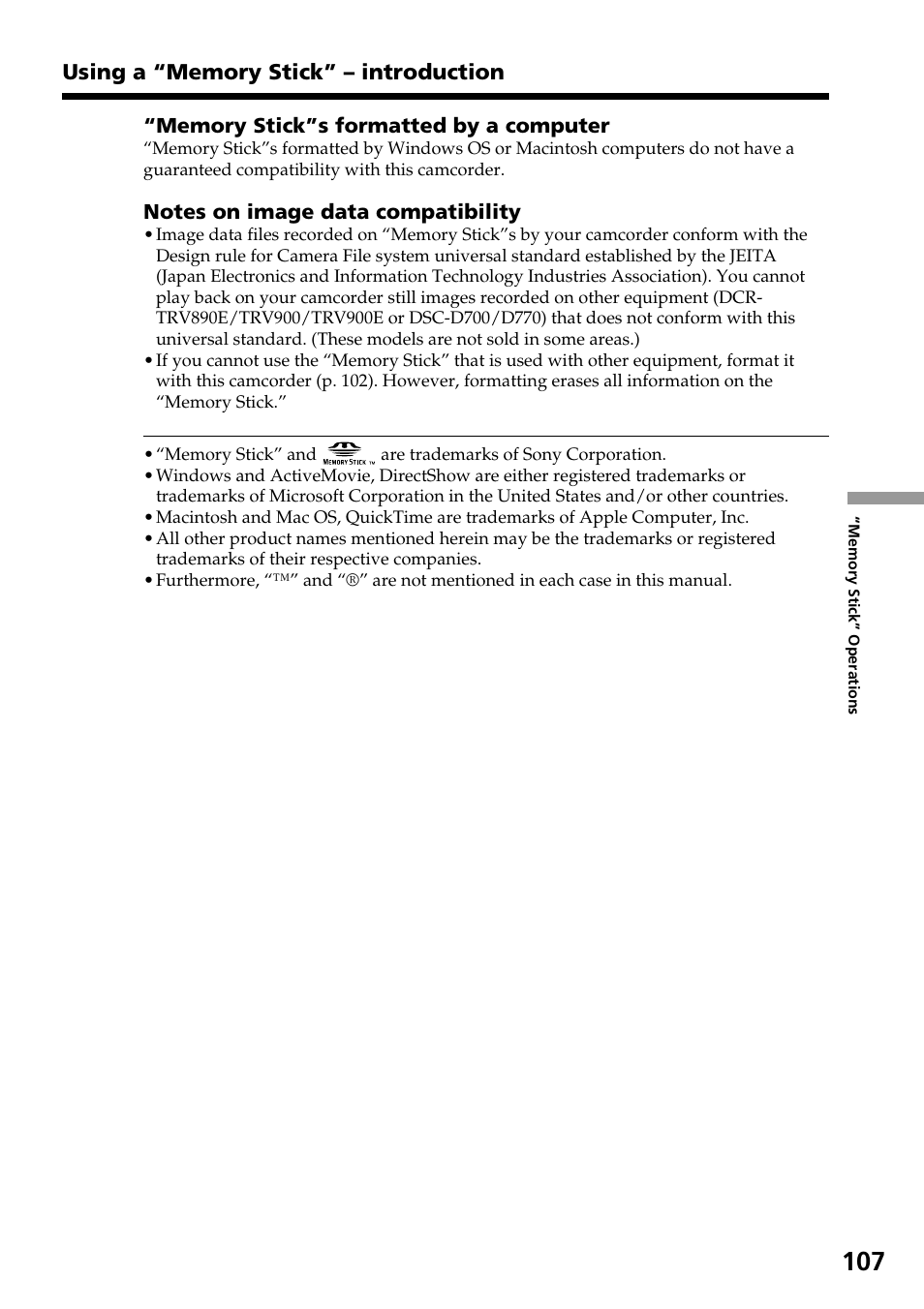 Sony DCR-TRV30 User Manual | Page 107 / 188