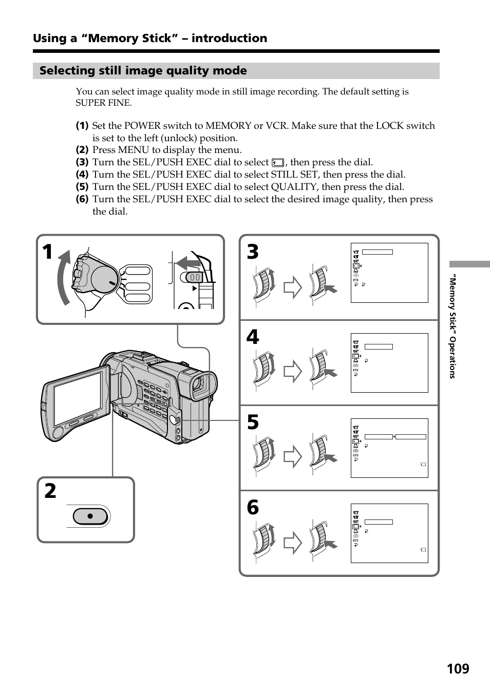 Menu | Sony DCR-TRV30 User Manual | Page 109 / 188