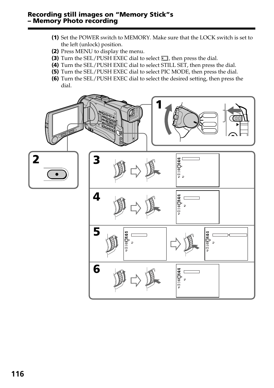 Menu | Sony DCR-TRV30 User Manual | Page 116 / 188