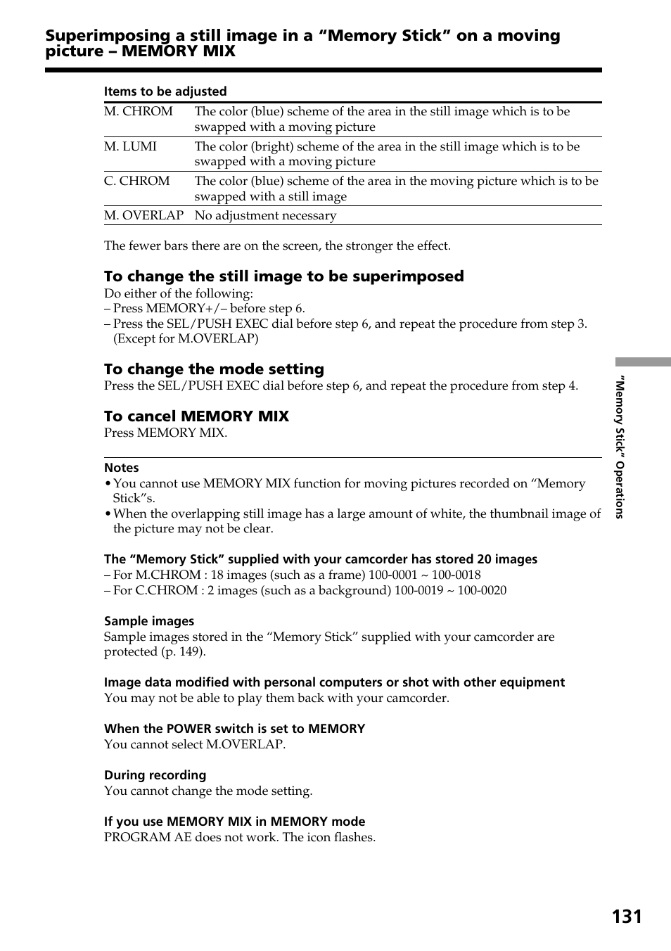 Sony DCR-TRV30 User Manual | Page 131 / 188