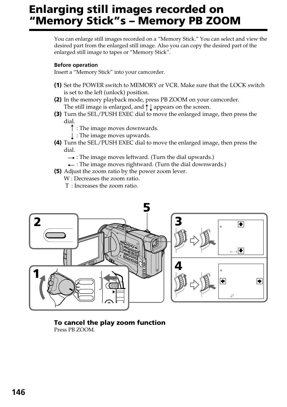 Pb zoom | Sony DCR-TRV30 User Manual | Page 146 / 188