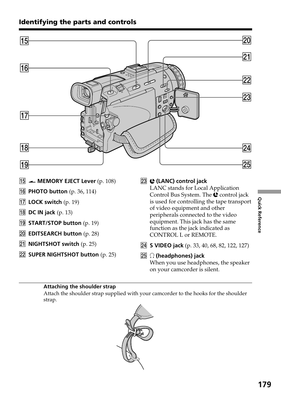 Qg qh qj qk ql w; wa ws wd wf wg | Sony DCR-TRV30 User Manual | Page 179 / 188