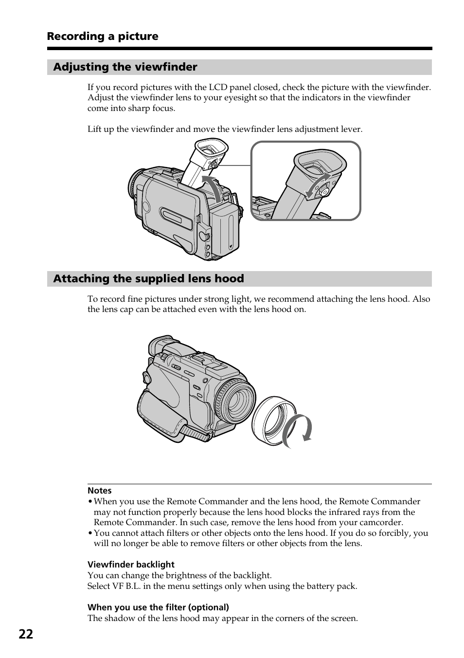 Sony DCR-TRV30 User Manual | Page 22 / 188