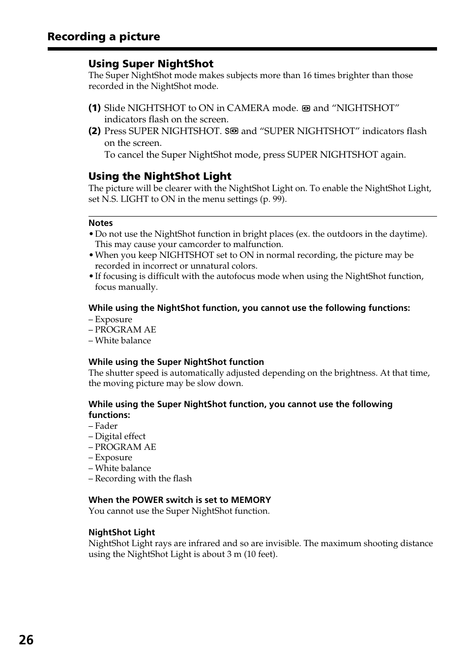 Sony DCR-TRV30 User Manual | Page 26 / 188