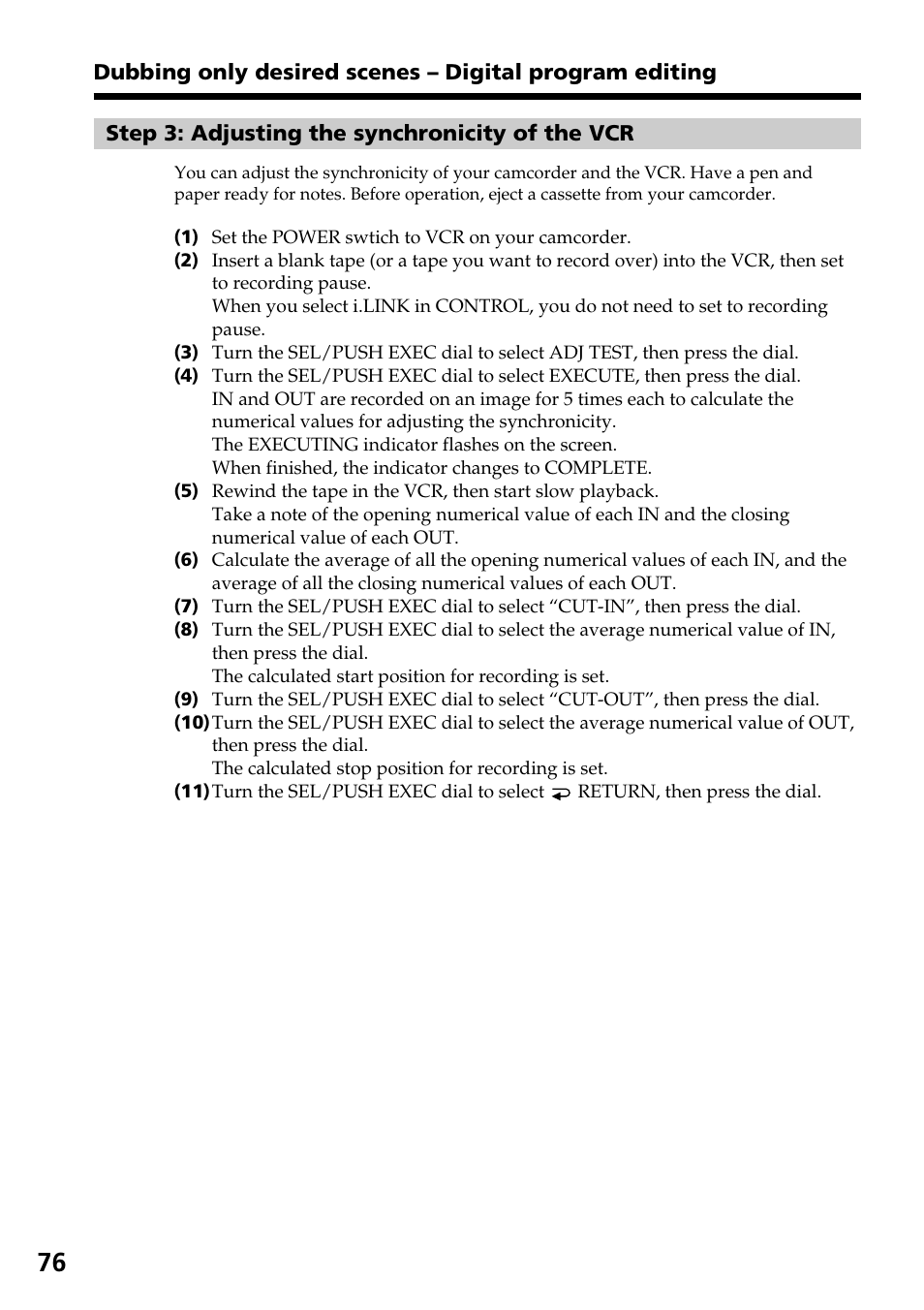 Sony DCR-TRV30 User Manual | Page 76 / 188