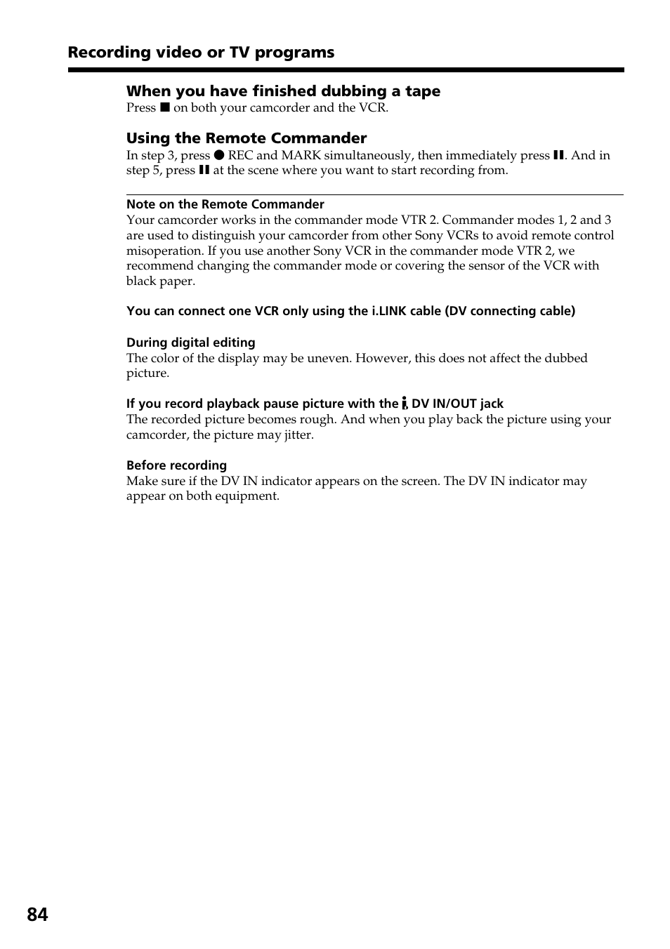 Sony DCR-TRV30 User Manual | Page 84 / 188