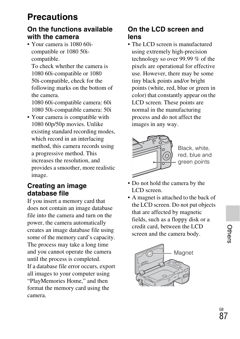 Precautions | Sony NEX-5T User Manual | Page 87 / 104