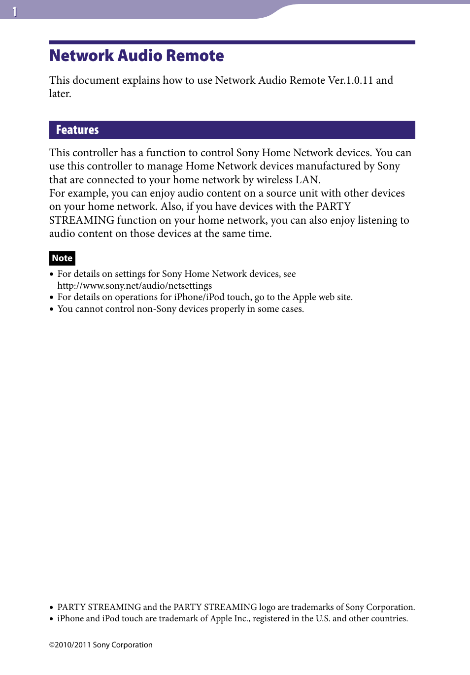 Sony NAC-SV10I User Manual | 11 pages