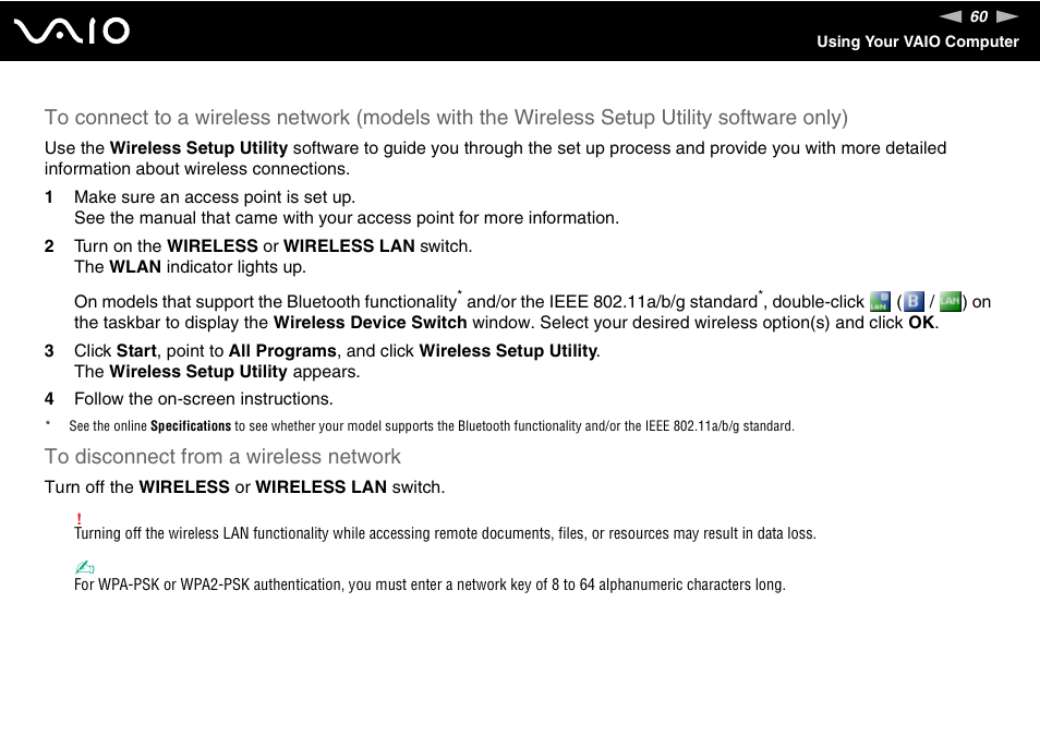 Sony VGN-N170G User Manual | Page 60 / 160