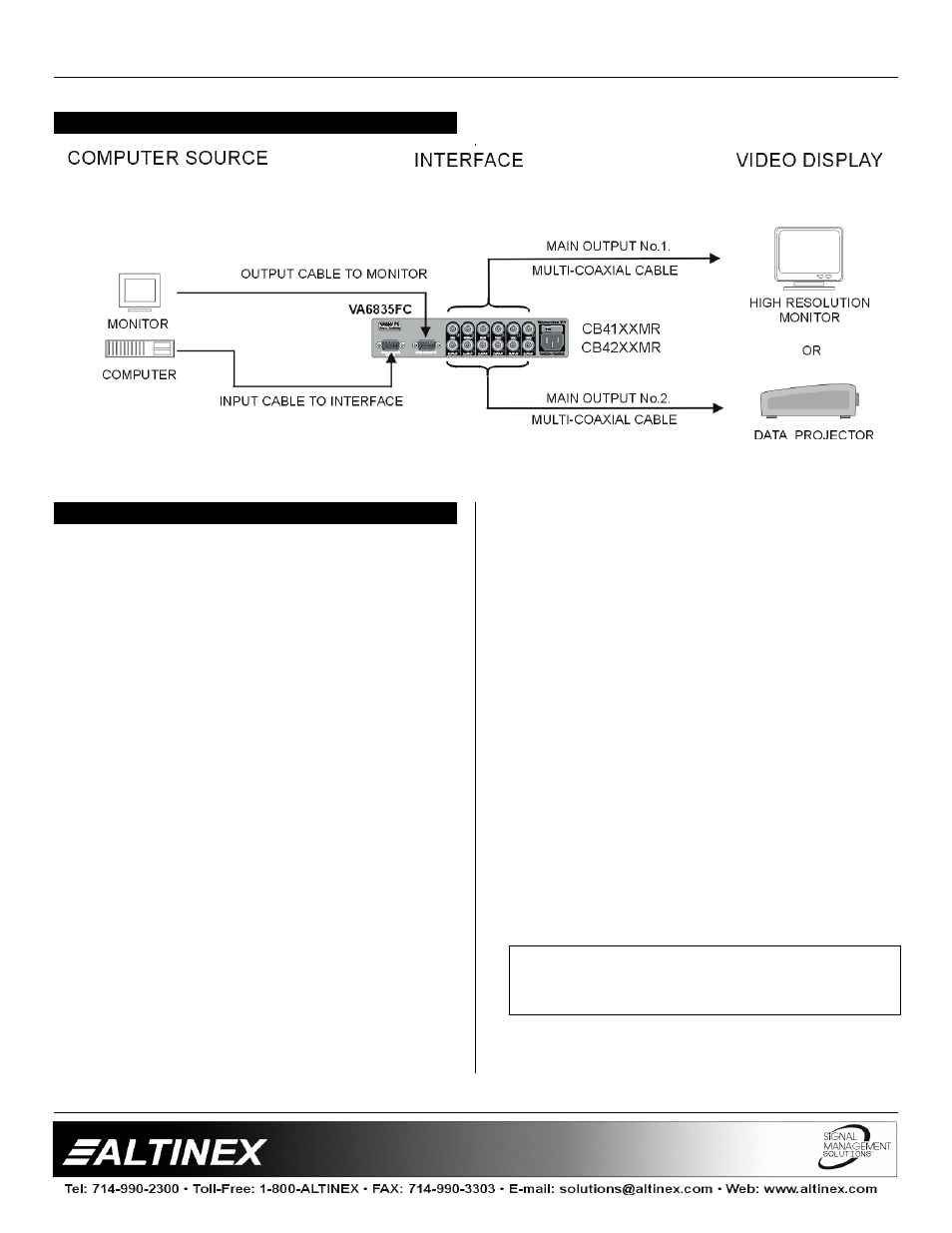 Interfaces | Altinex VA6835FC User Manual | Page 9 / 13