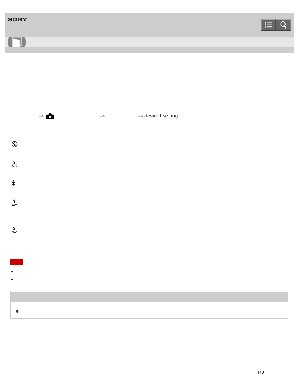 Flash mode, You can set the flash mode, Help guide | Sony ILCE-5000 User Manual | Page 140 / 406