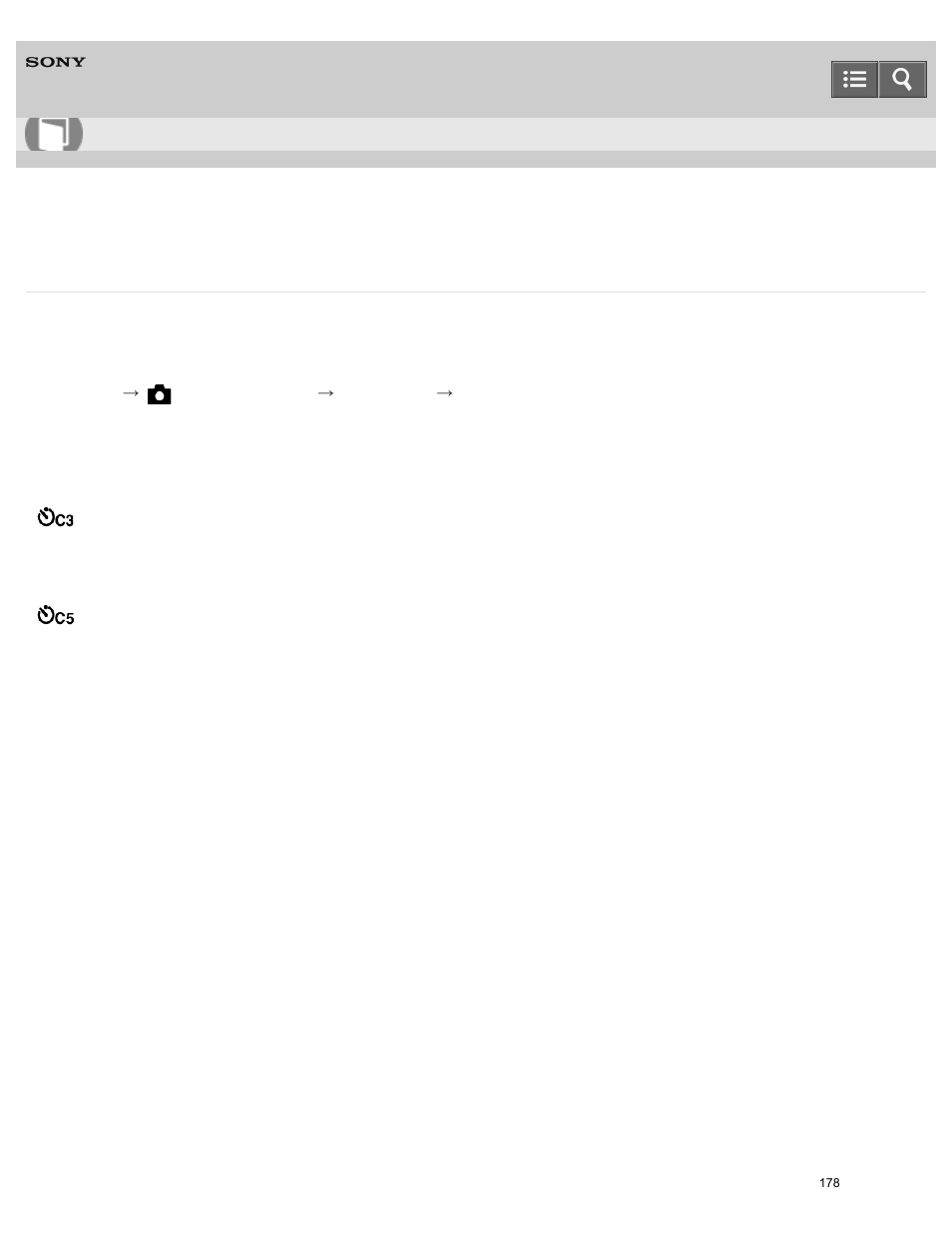 Self-timer(cont), Help guide | Sony ILCE-5000 User Manual | Page 178 / 406