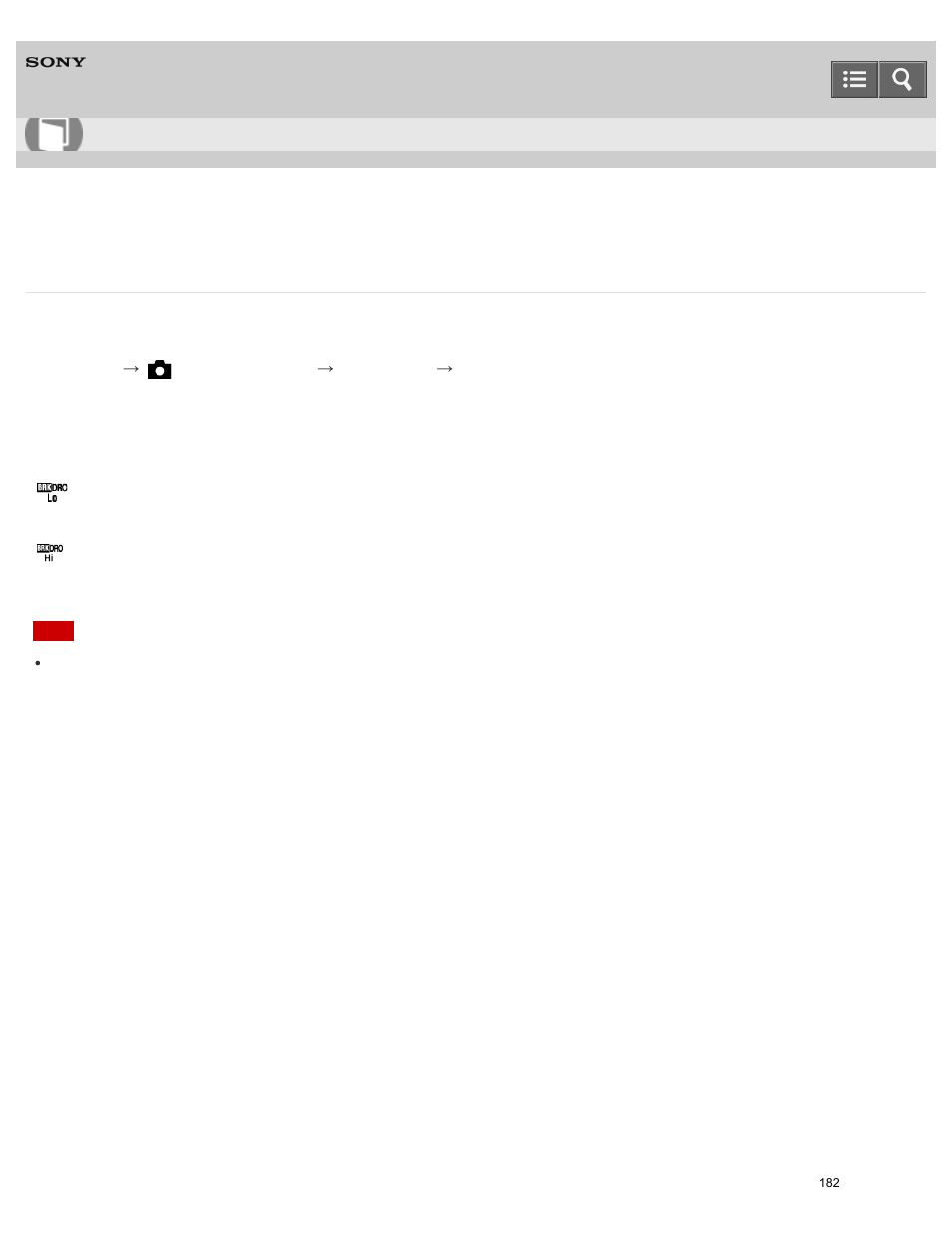 Dro bracket, Help guide | Sony ILCE-5000 User Manual | Page 182 / 406