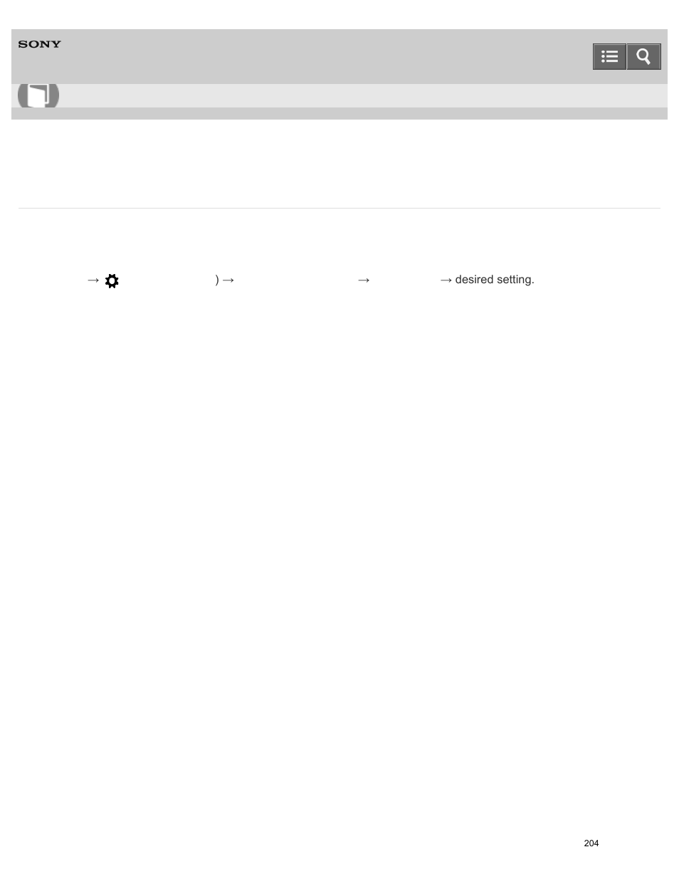 Function of the left button, Help guide | Sony ILCE-5000 User Manual | Page 204 / 406