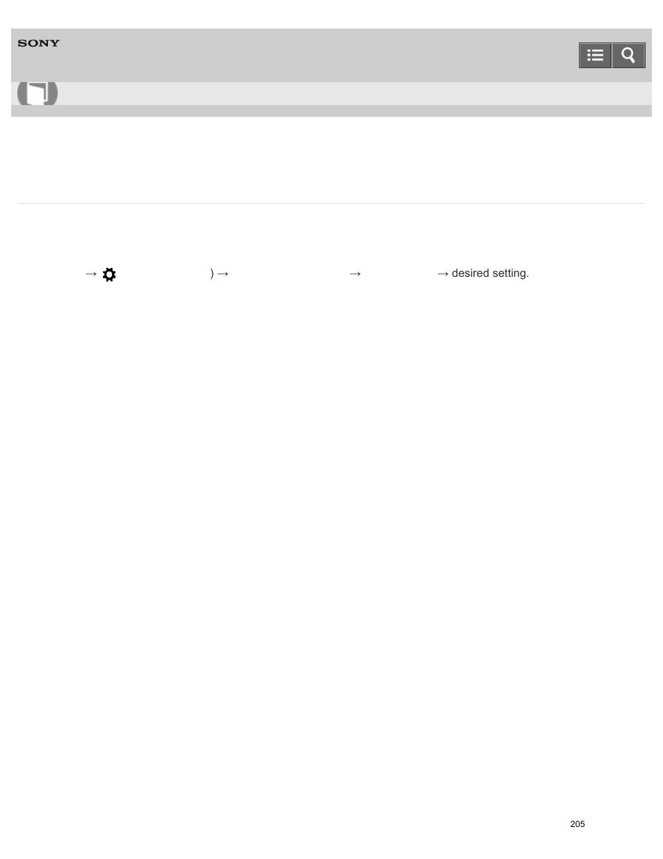 Function of the right button, Help guide | Sony ILCE-5000 User Manual | Page 205 / 406