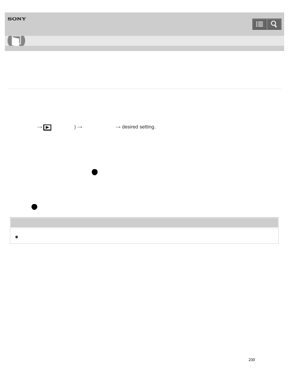 Image index, Help guide | Sony ILCE-5000 User Manual | Page 230 / 406