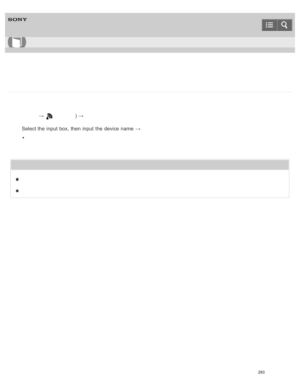 Edit device name, You can change the device name under wi-fi direct, Help guide | Sony ILCE-5000 User Manual | Page 293 / 406