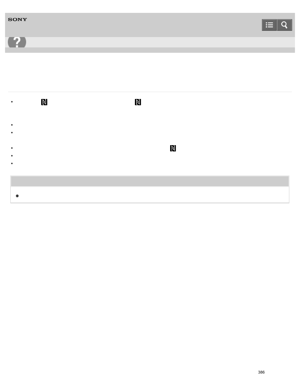 You cannot use one-touch connection (nfc), Help guide | Sony ILCE-5000 User Manual | Page 386 / 406