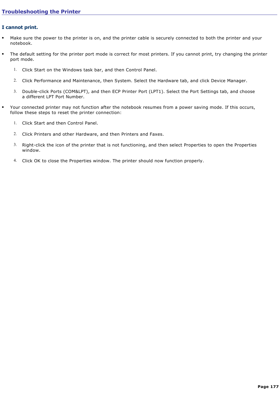 Troubleshooting the printer, For more | Sony PCG-GRX560 User Manual | Page 177 / 186