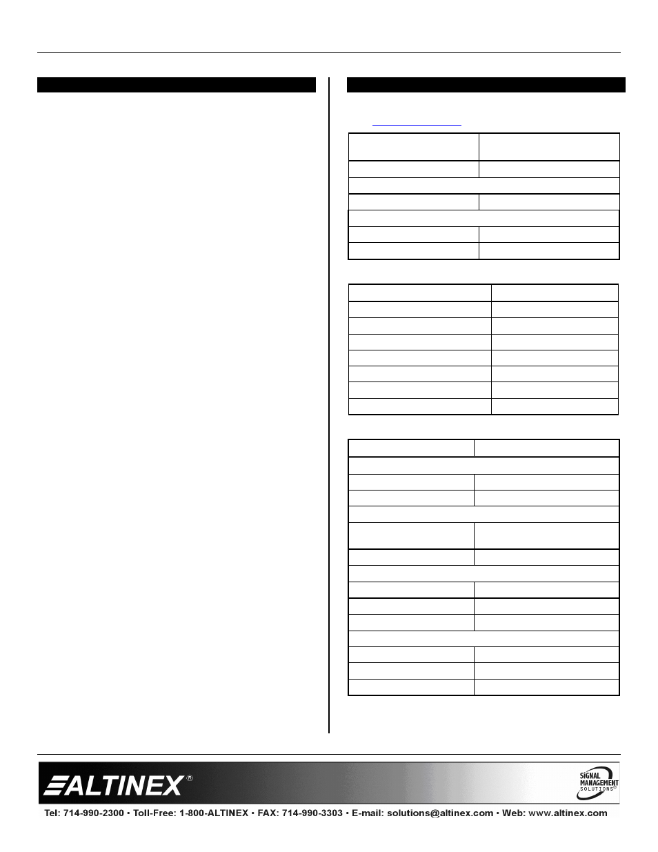 About your mt110-103, Technical specifications, Multitasker | Altinex MT110-103 User Manual | Page 4 / 26