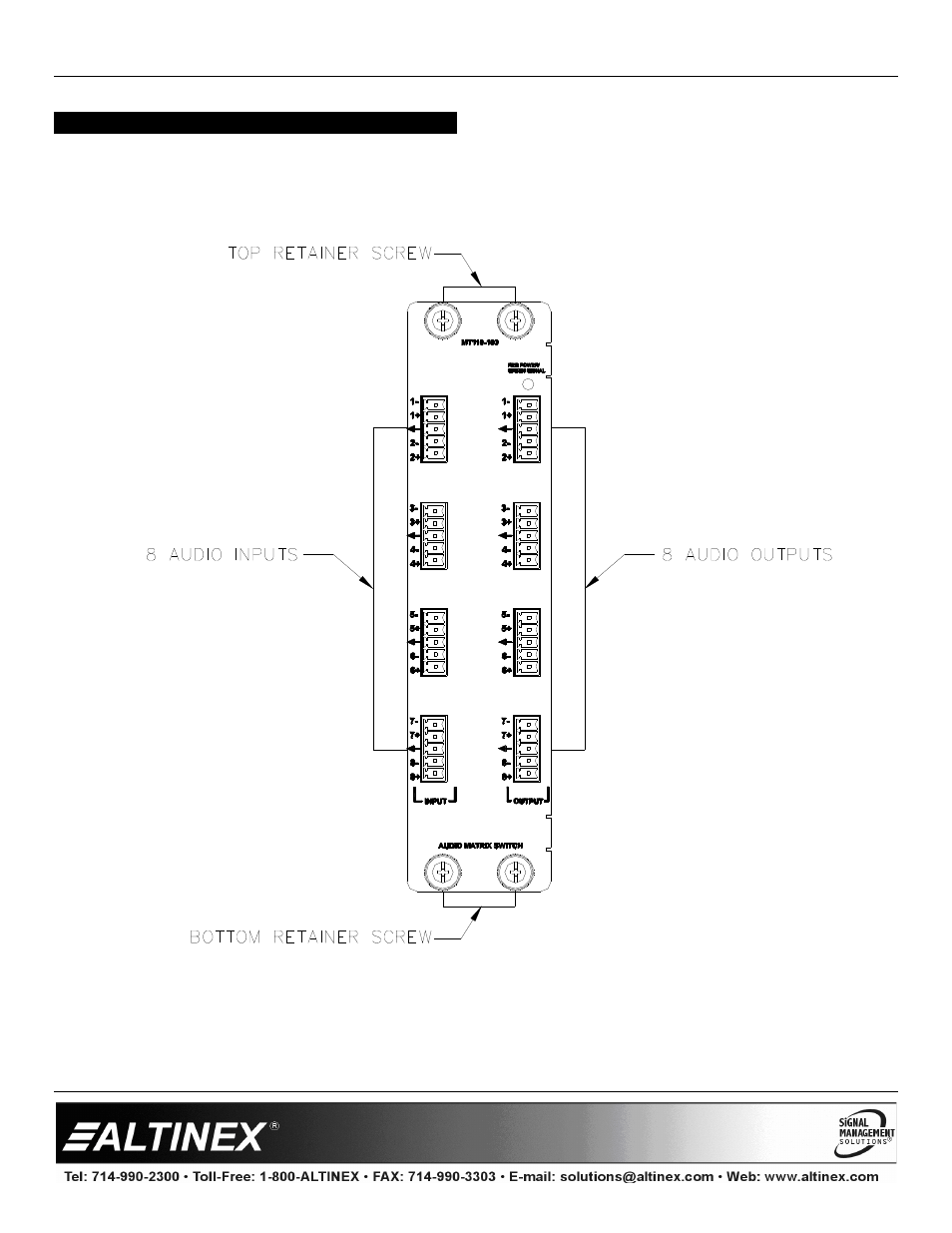 Product description, Multitasker | Altinex MT110-103 User Manual | Page 5 / 26