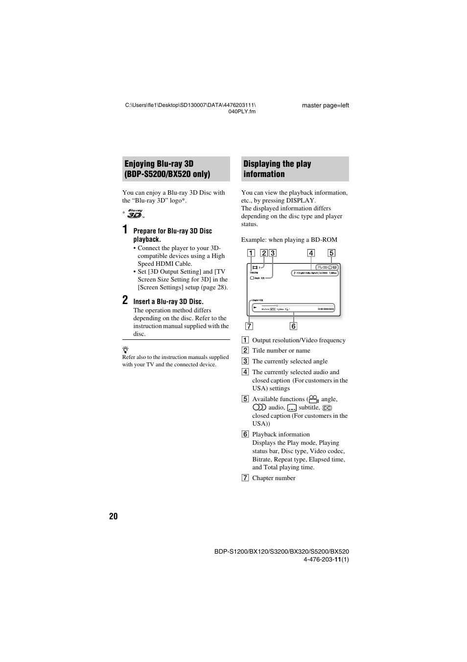 Sony BDP-S5200 User Manual | Page 20 / 48