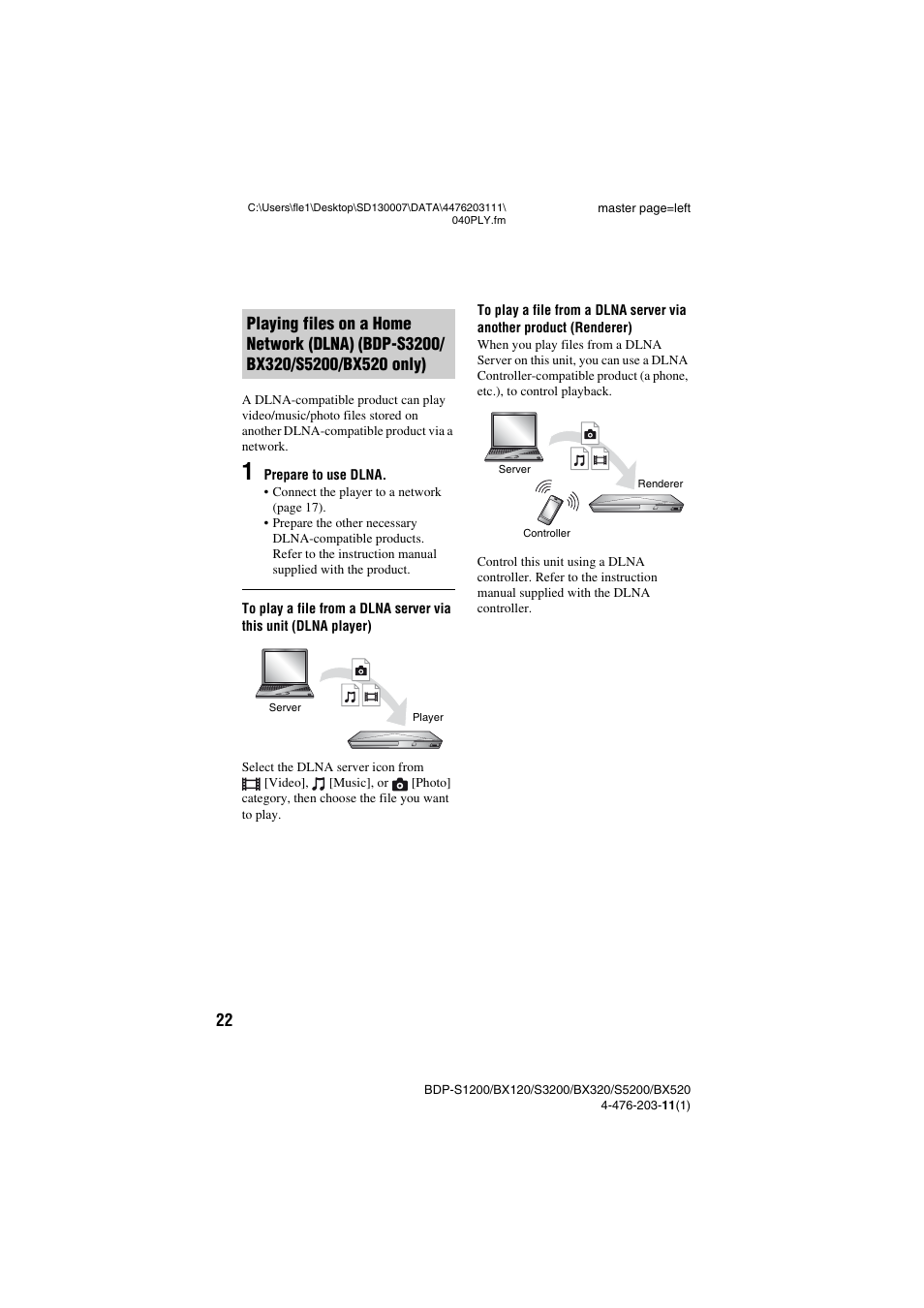 Sony BDP-S5200 User Manual | Page 22 / 48