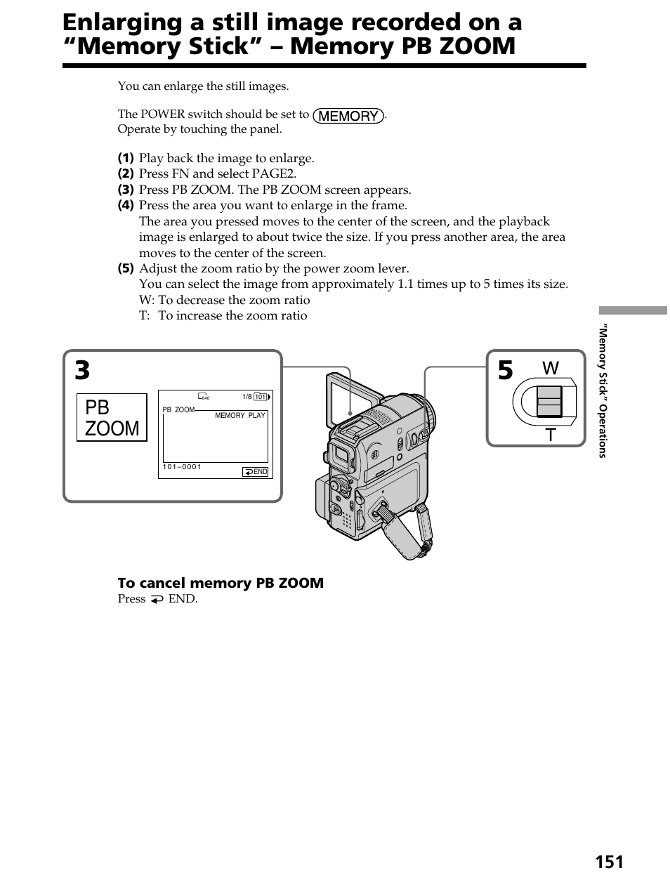 Pb zoom | Sony DCR-PC105 User Manual | Page 151 / 240