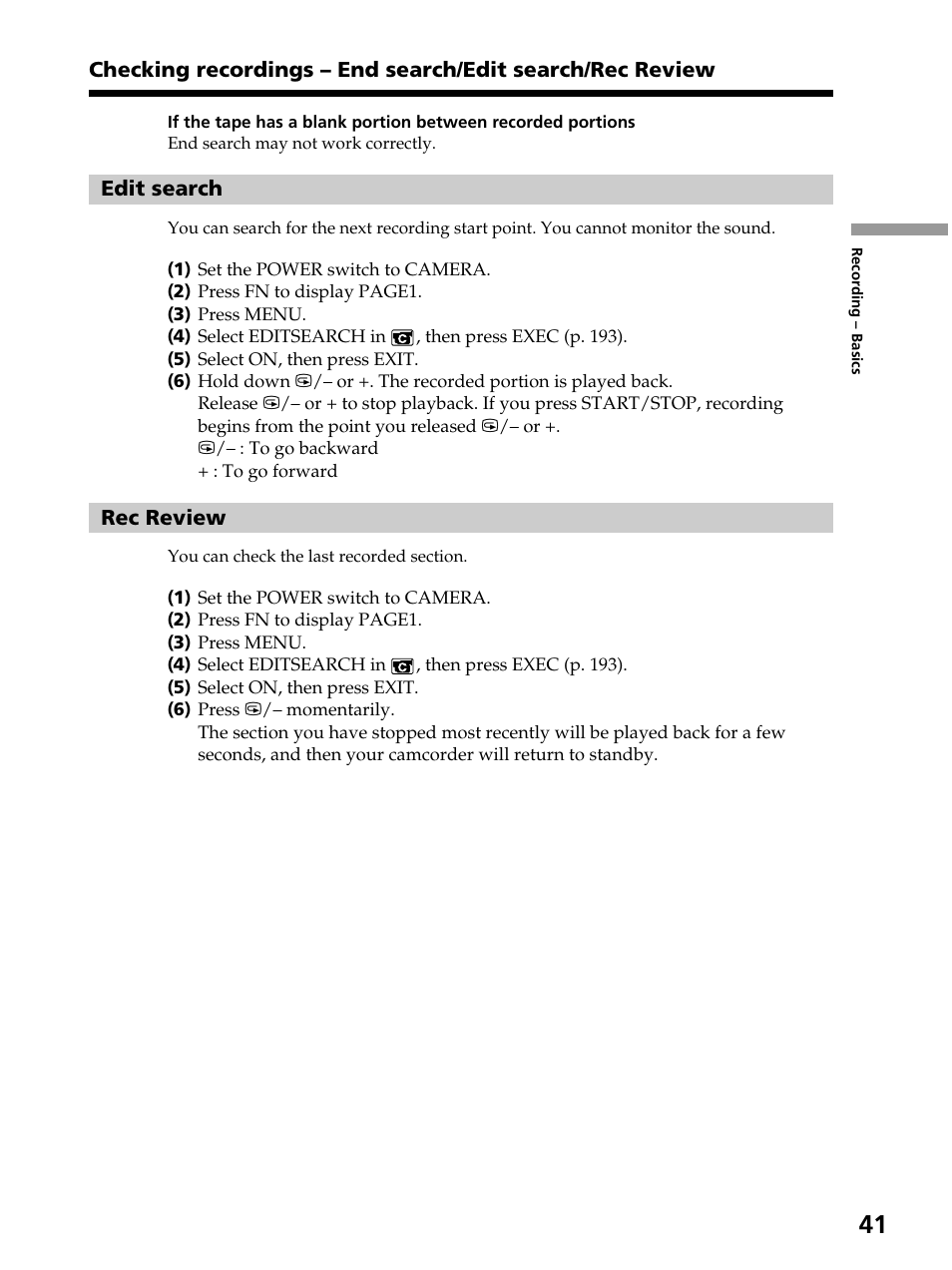 Sony DCR-PC105 User Manual | Page 41 / 240