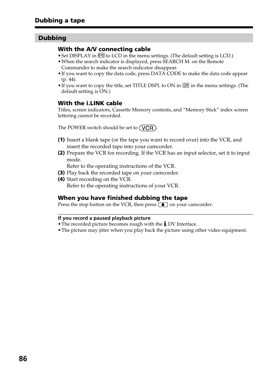 Sony DCR-PC105 User Manual | Page 86 / 240