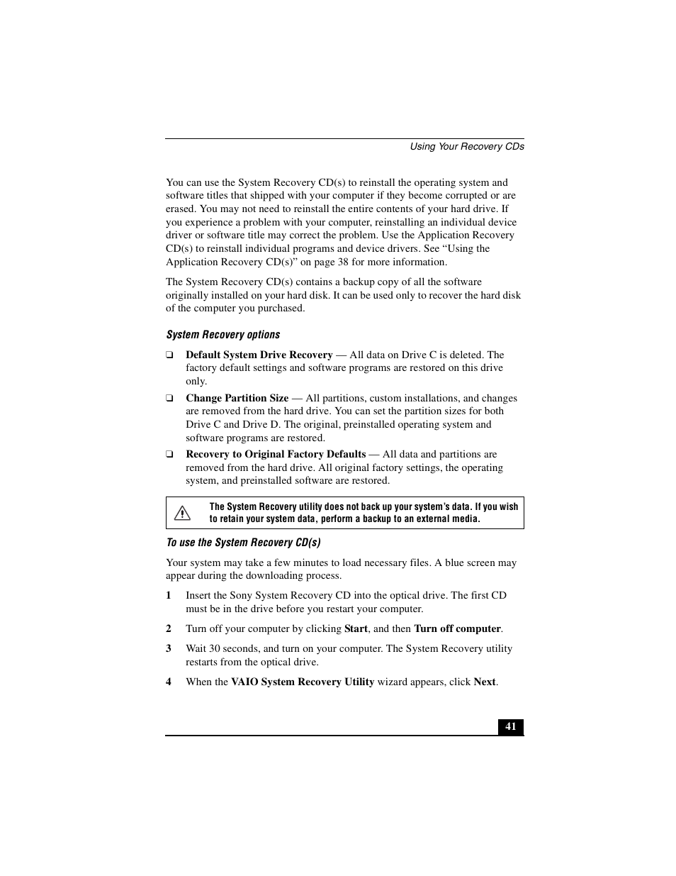 Sony PCG-NV290 User Manual | Page 41 / 64