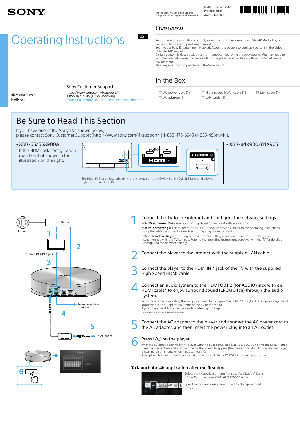 Sony FMP-X1 User Manual | 2 pages