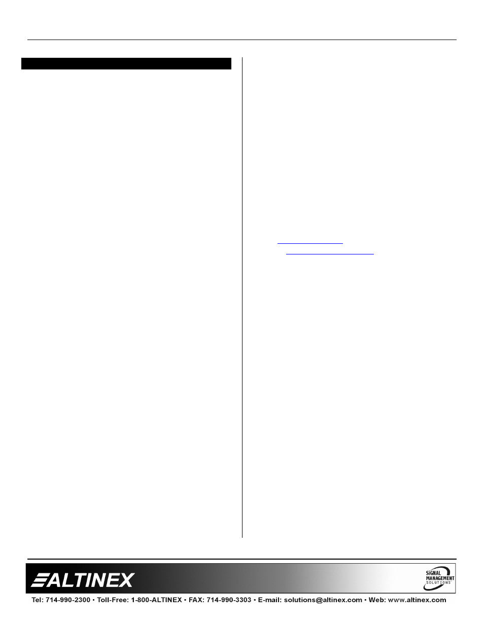 Designer solutions | Altinex Tilt 'N Plug Interconnect Box TNP100-HB User Manual | Page 12 / 12