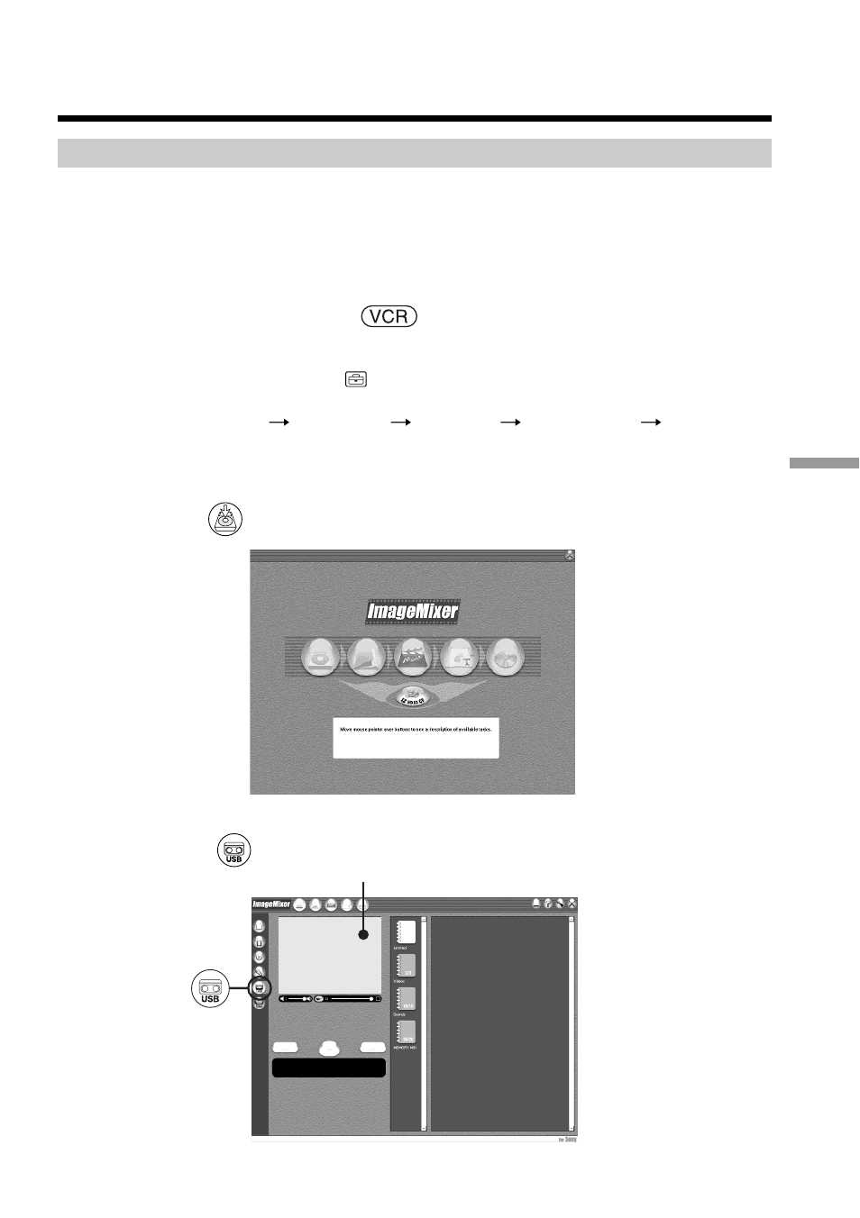 Viewing pictures recorded on tape on a, Computer – usb streaming (for windows users) | Sony DCR-TRV33 User Manual | Page 161 / 220