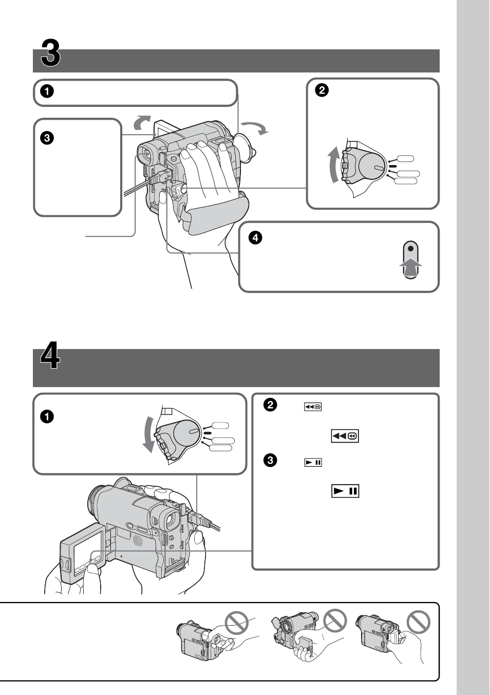 Recording a picture on the tape, Monitoring the playback picture on the lcd screen | Sony DCR-TRV33 User Manual | Page 9 / 220