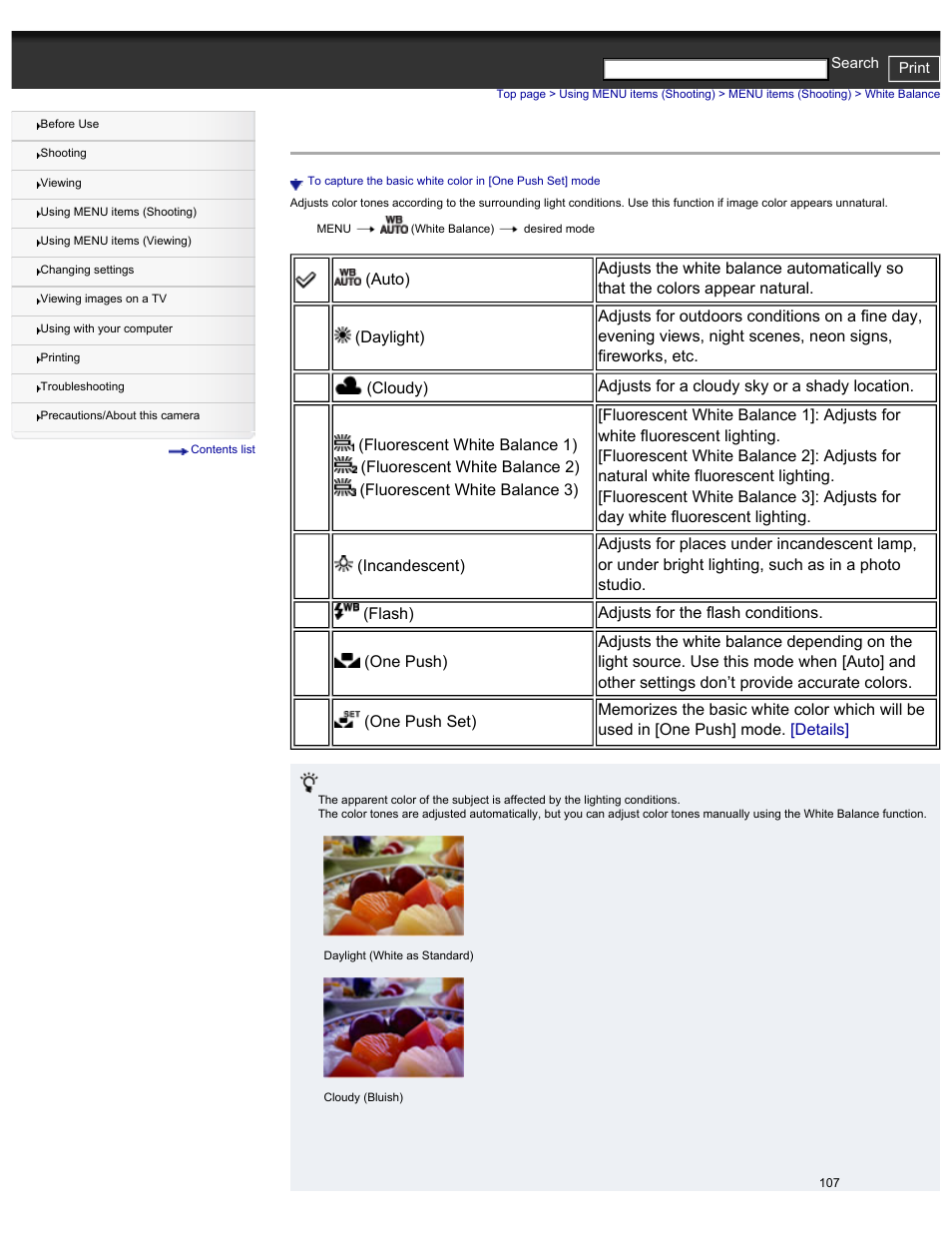 White balance | Sony DSC-HX30V User Manual | Page 116 / 276