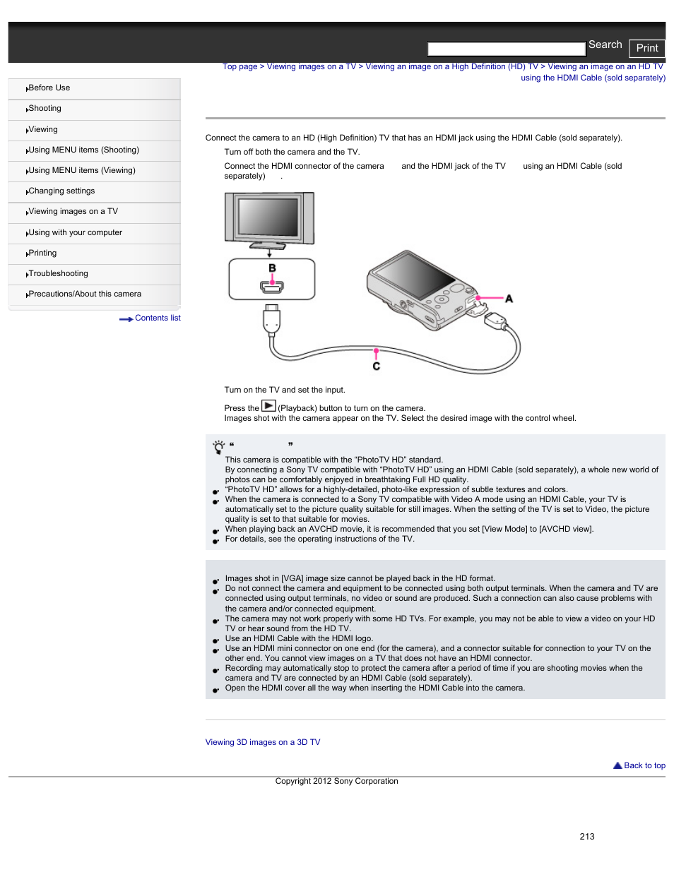 Cyber-shot user guide print search | Sony DSC-HX30V User Manual | Page 222 / 276