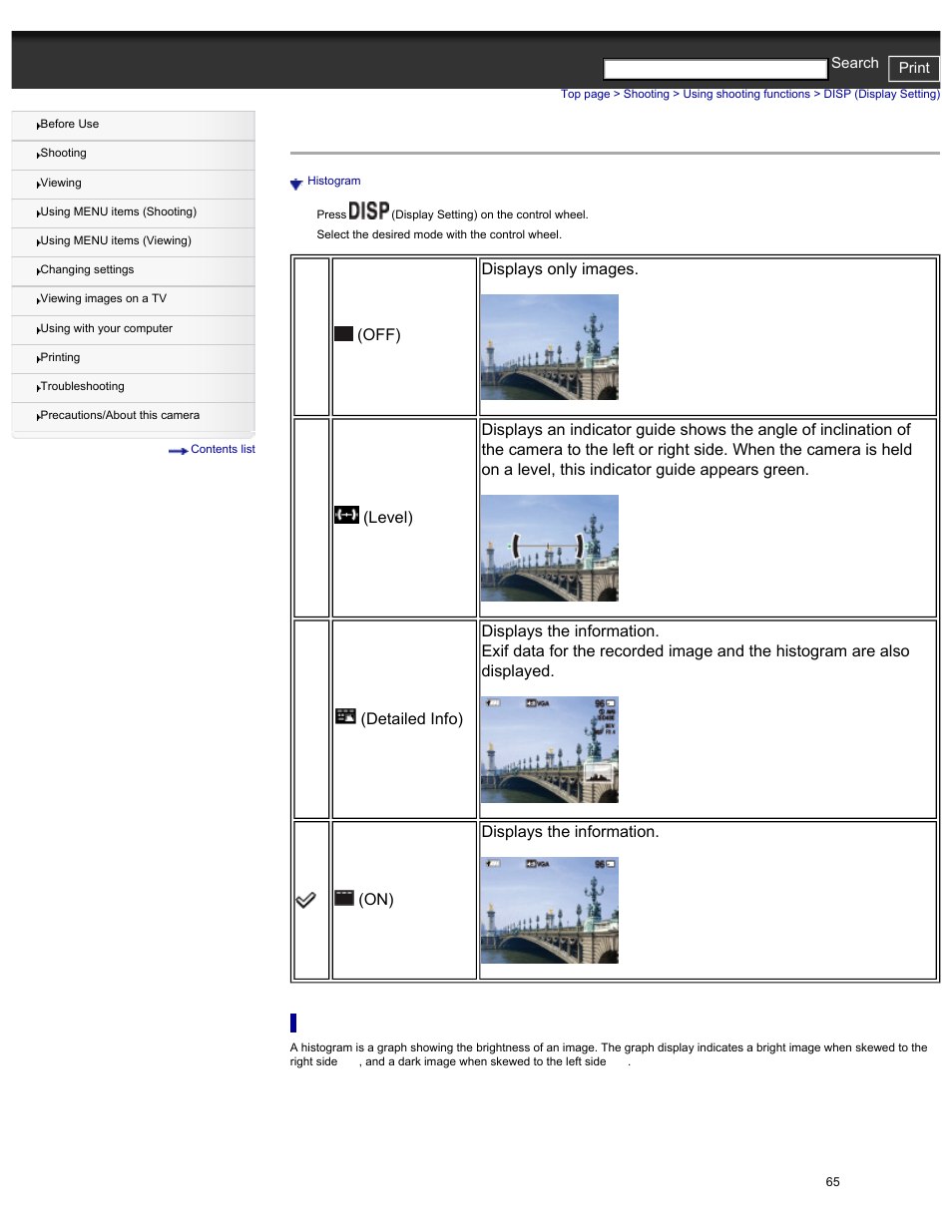 Disp (display setting) | Sony DSC-HX30V User Manual | Page 74 / 276