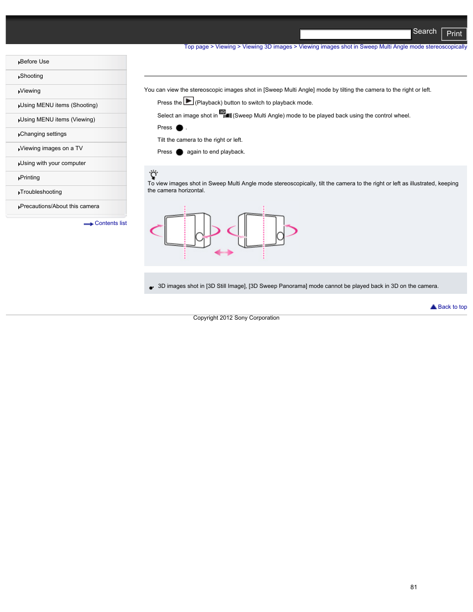Cyber-shot user guide print search | Sony DSC-HX30V User Manual | Page 90 / 276
