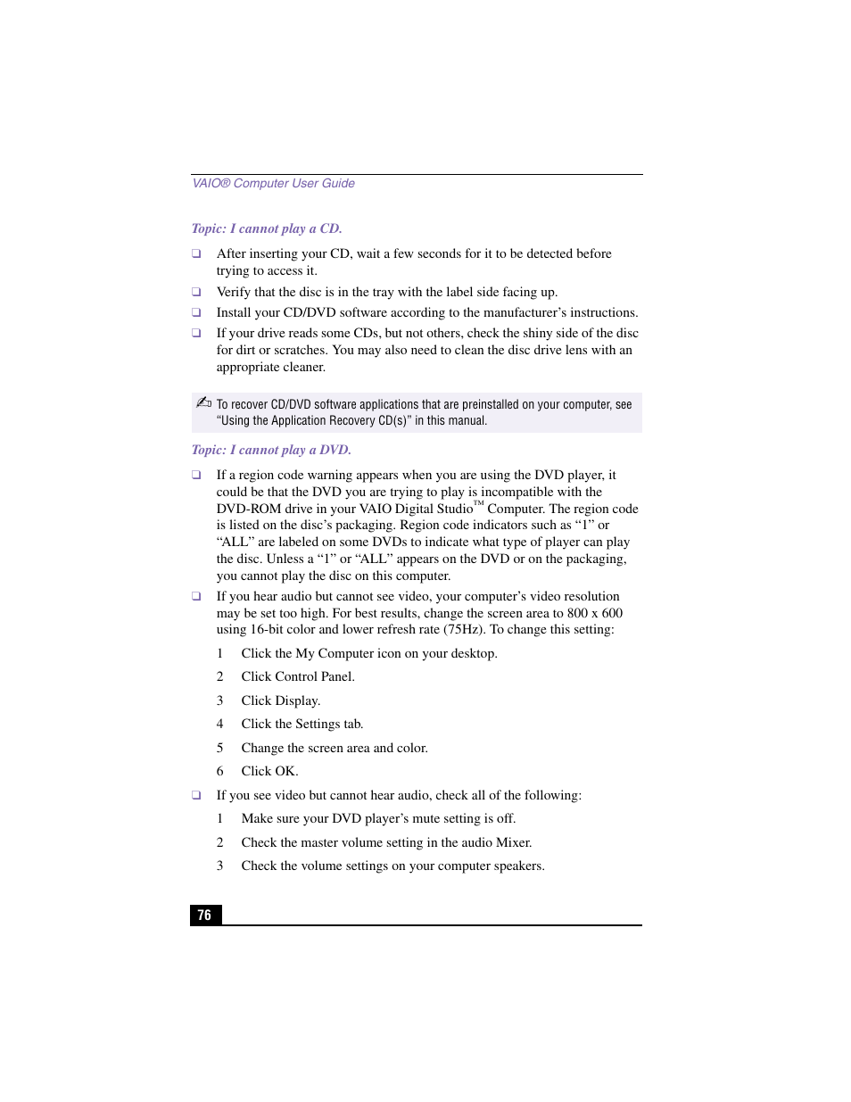 Sony PCV-RX450 User Manual | Page 74 / 98