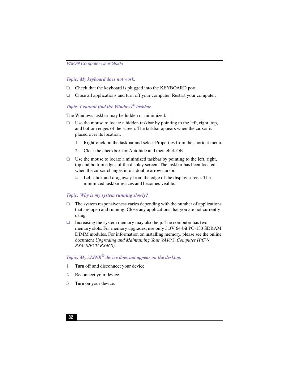 Sony PCV-RX450 User Manual | Page 80 / 98