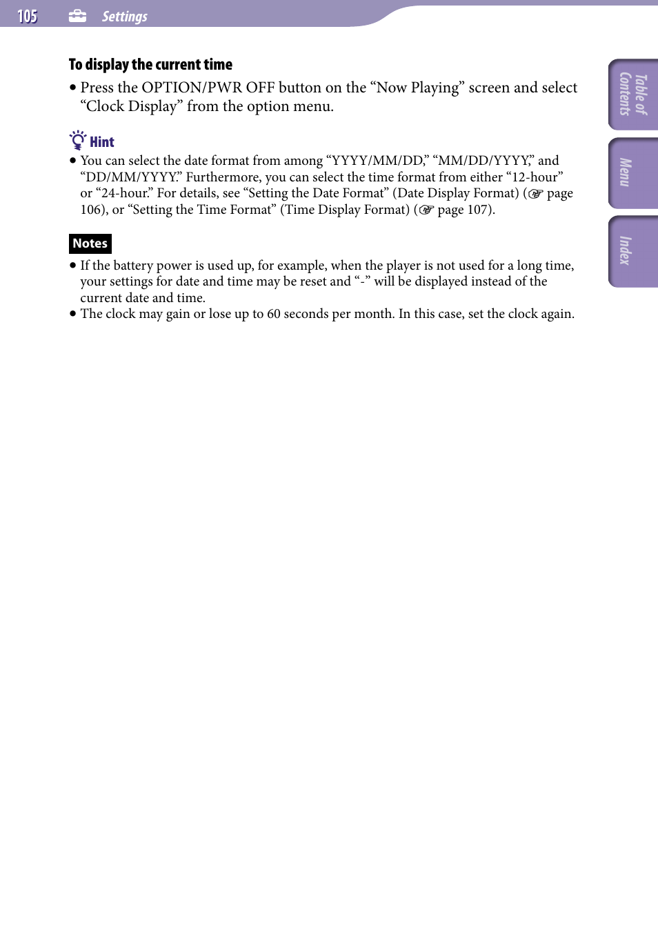 Sony NWZ-A829 User Manual | Page 105 / 161
