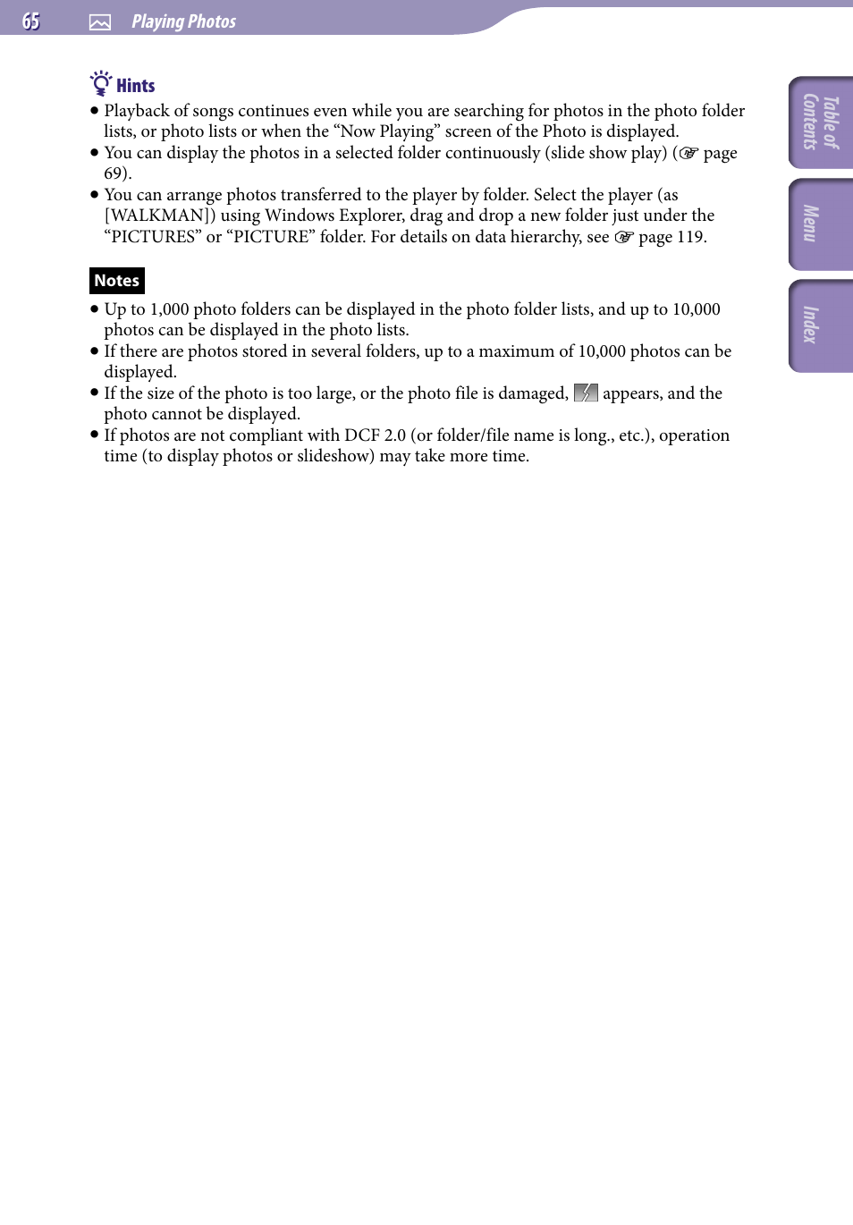 Sony NWZ-A829 User Manual | Page 65 / 161