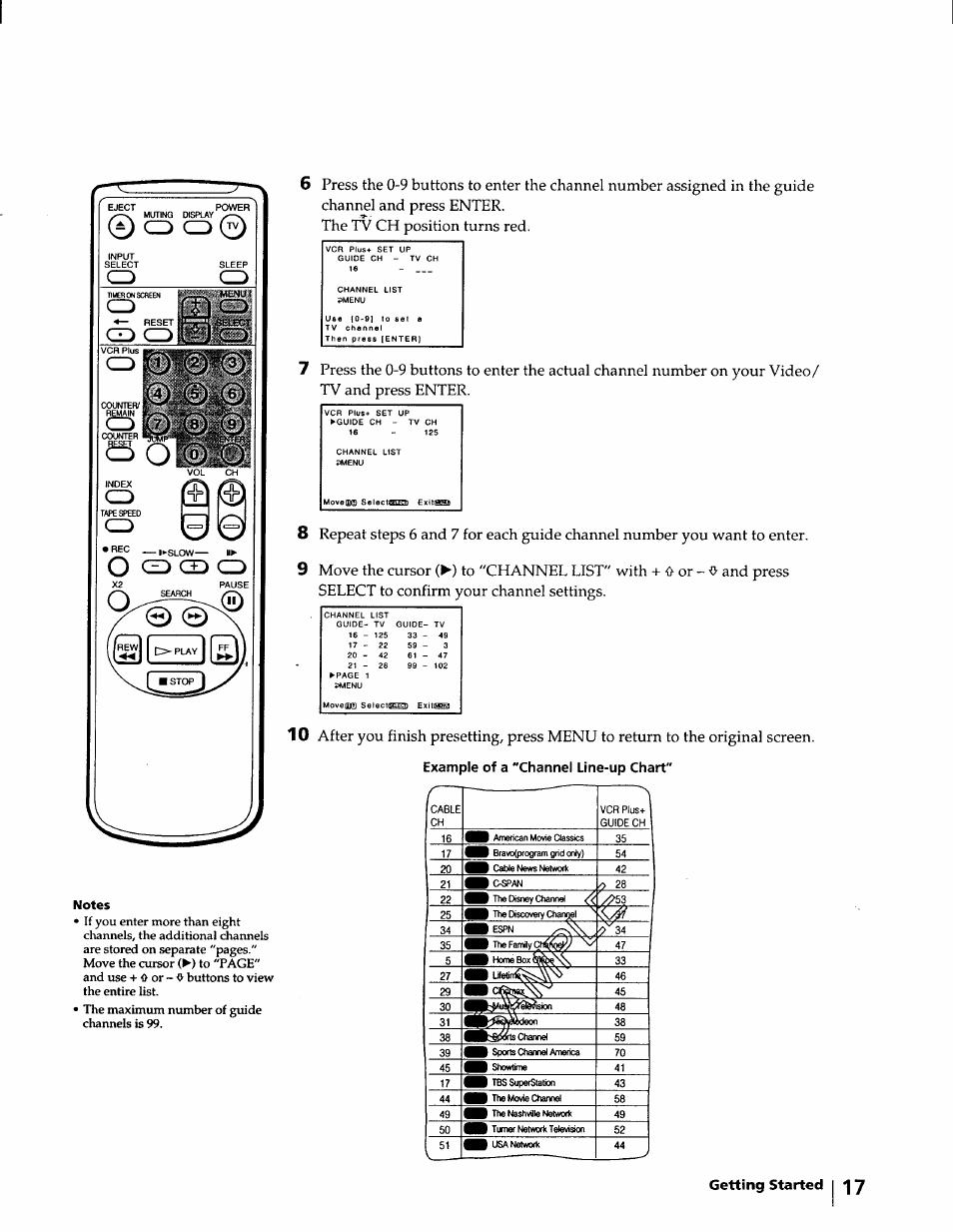 Getting started i | Sony KV-20VM40 User Manual | Page 17 / 52