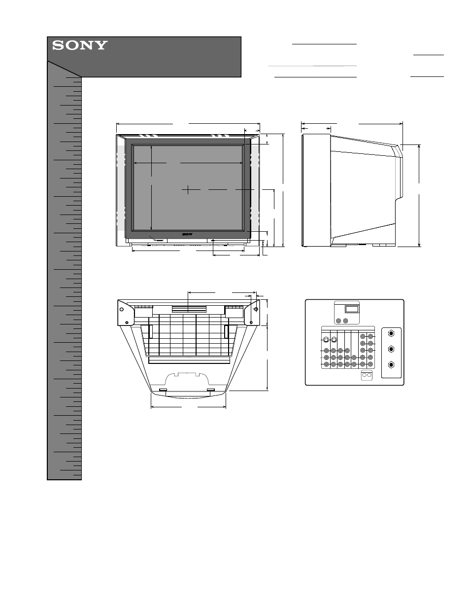 Sony KV-36XBR800 User Manual | 1 page