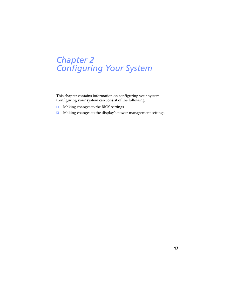 Configuring your system, Chapter 2 — configuring your system, Chapter 2 configuring your system | Sony PCV-RX460 User Manual | Page 31 / 114