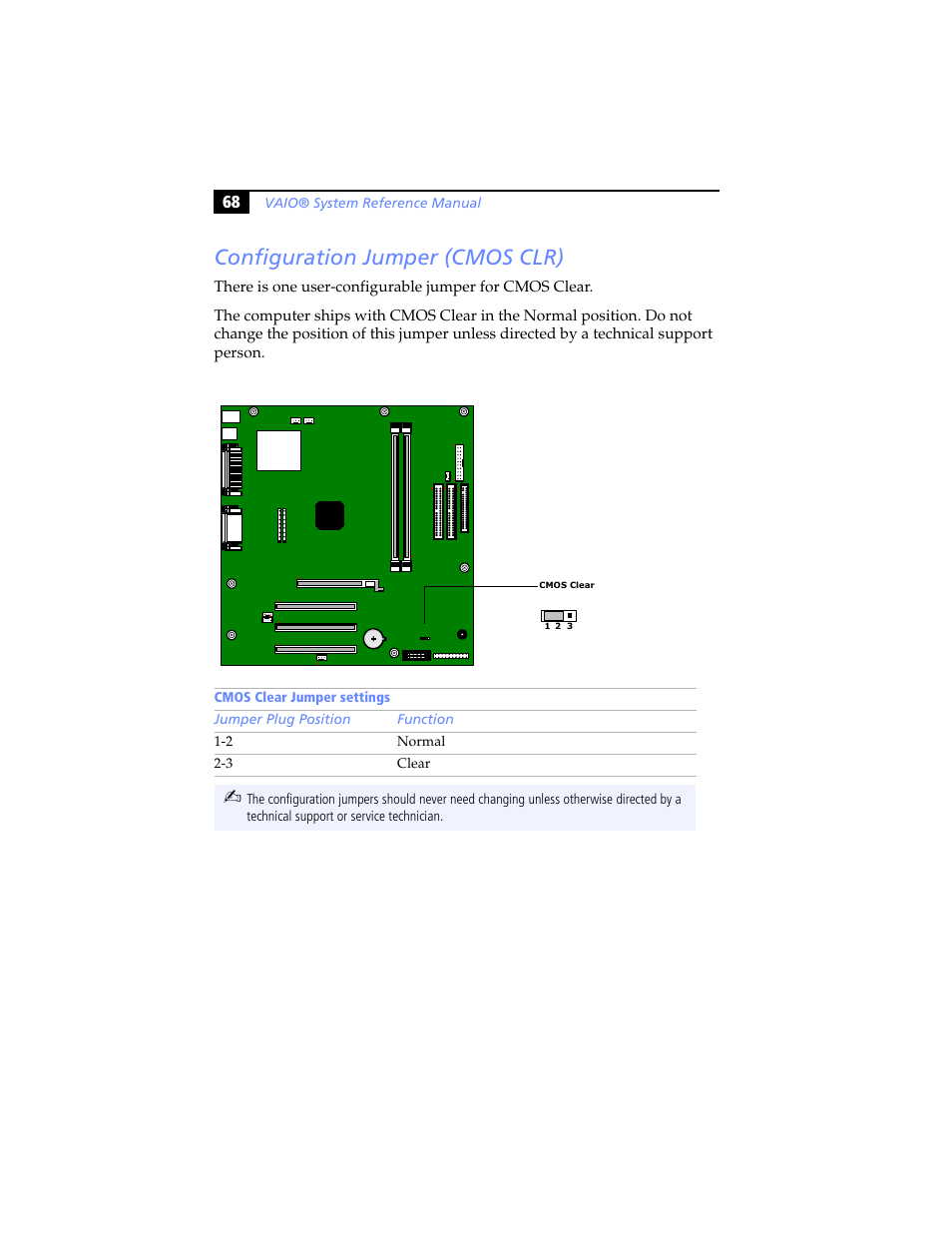 Configuration jumper (cmos clr), I/o and expansion slots | Sony PCV-RX460 User Manual | Page 82 / 114