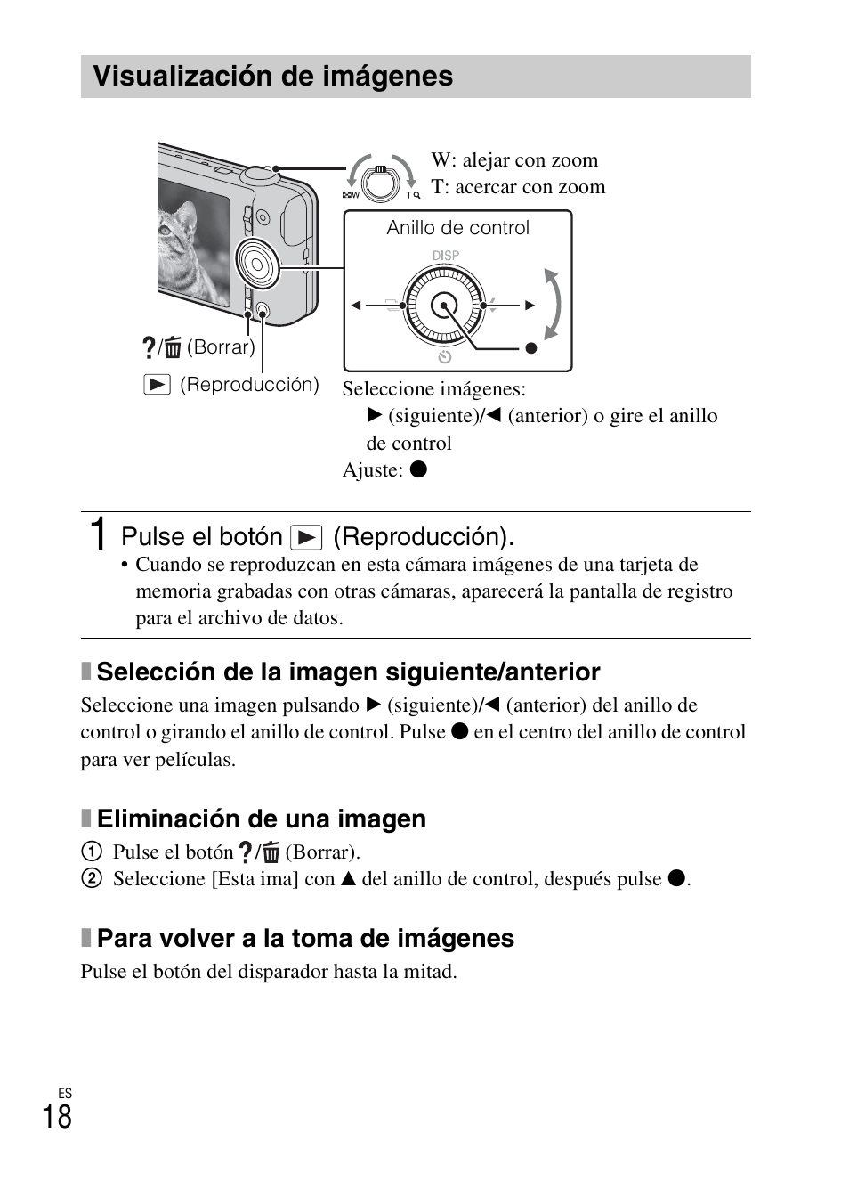 Visualización de imágenes | Sony DSC-WX50 User Manual | Page 48 / 64