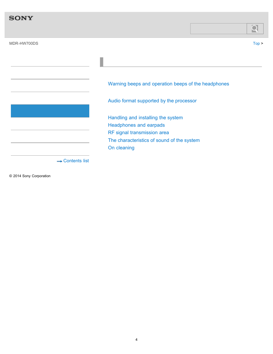 Others, Precautions, Help guide | Sony MDR-HW700DS User Manual | Page 8 / 117